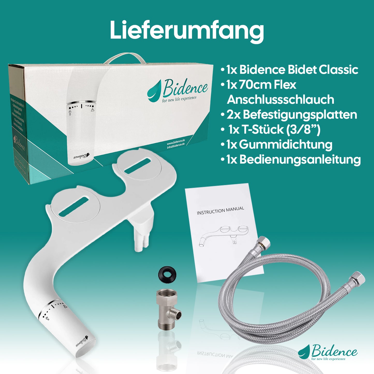 BIDENCE - Classic Bidet Set